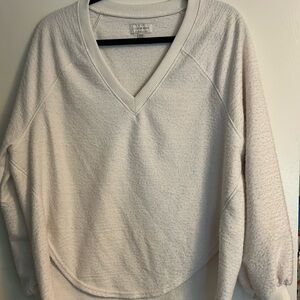 Lucky Brand v-neck nubby fabric XS